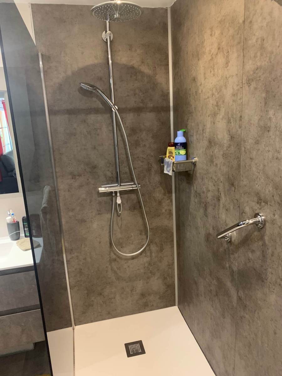 Douche italienne paroi